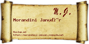 Morandini Január névjegykártya